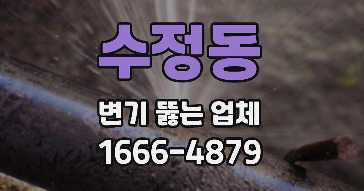 수정동 변기 뚫는 업체