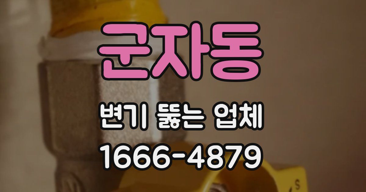 군자동 변기 뚫는 업체