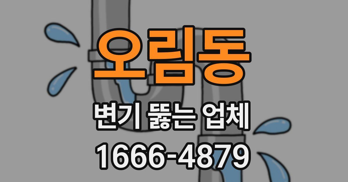 오림동 변기 뚫는 업체