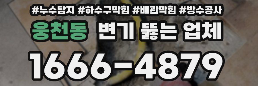 웅천동 변기 뚫는 업체