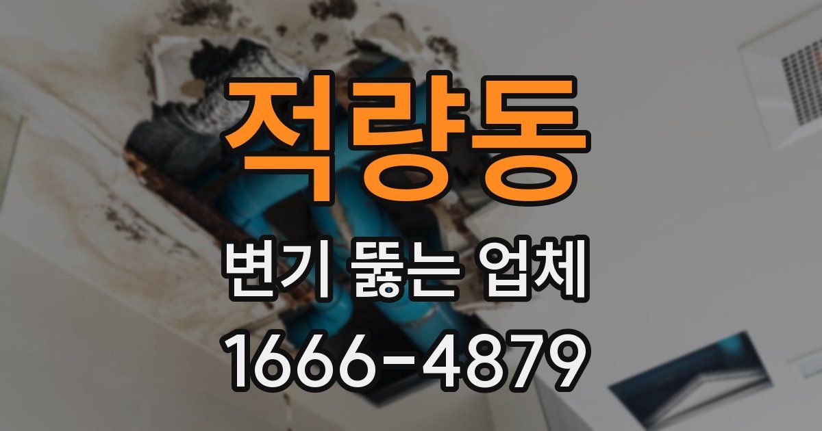 적량동 변기 뚫는 업체