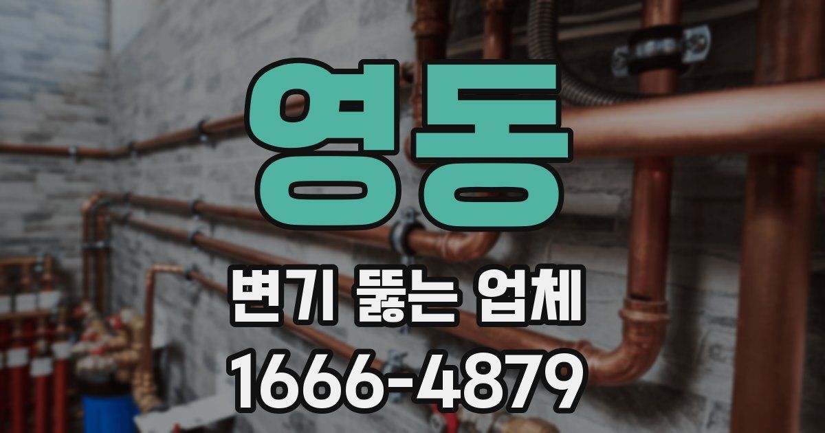 영동 변기 뚫는 업체
