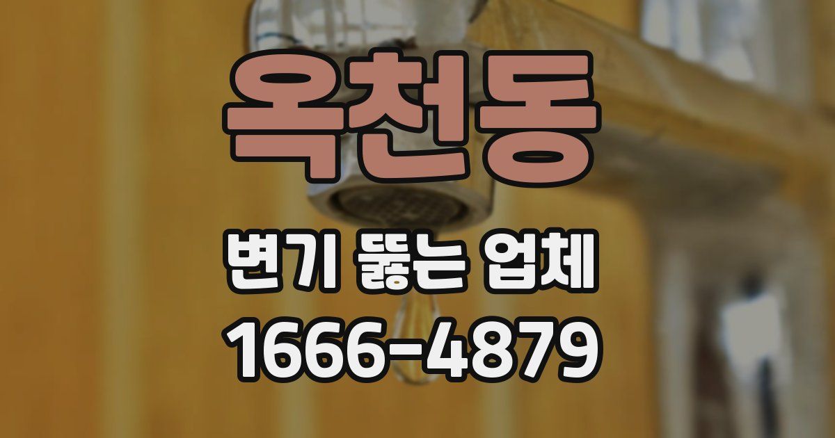 옥천동 변기 뚫는 업체