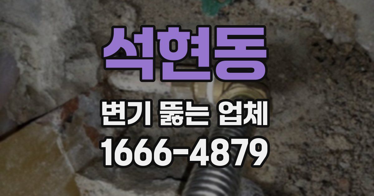 석현동 변기 뚫는 업체