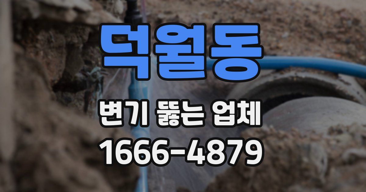 덕월동 변기 뚫는 업체