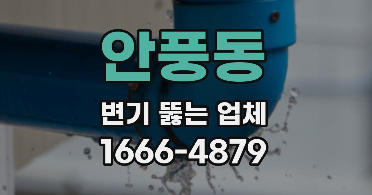 안풍동 변기 뚫는 업체