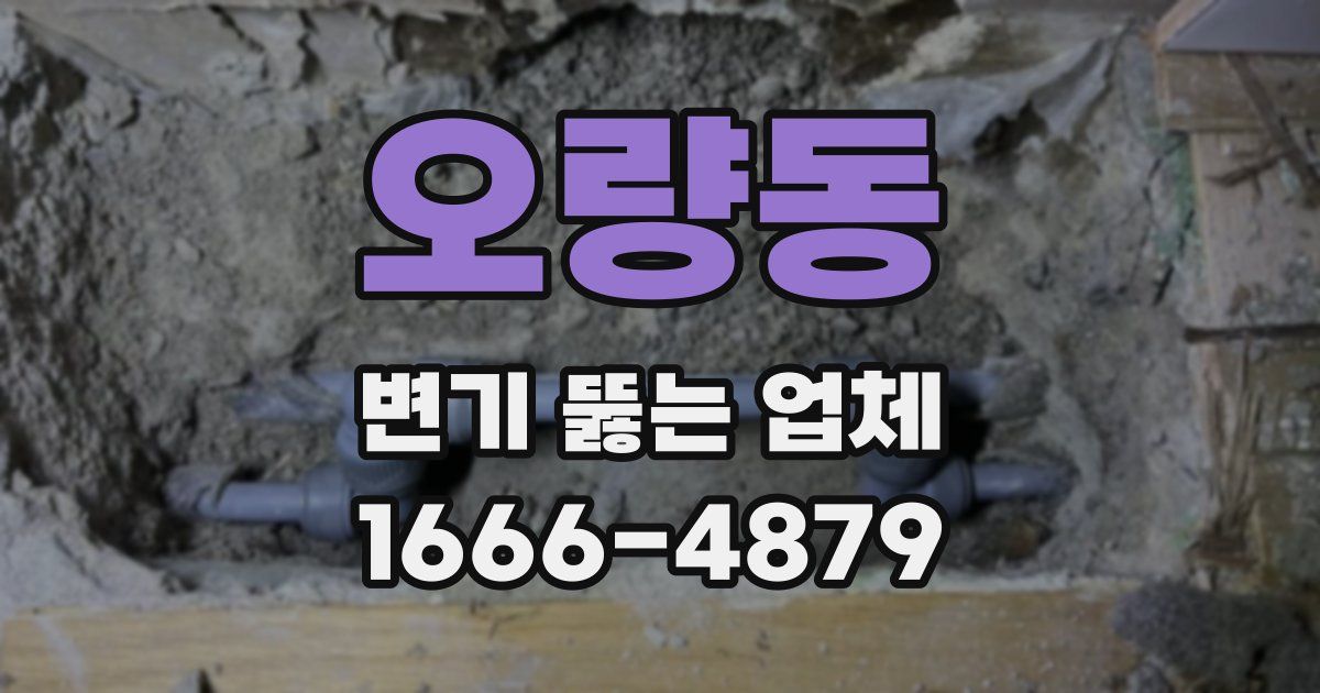 오량동 변기 뚫는 업체
