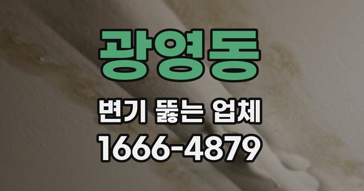 광영동 변기 뚫는 업체