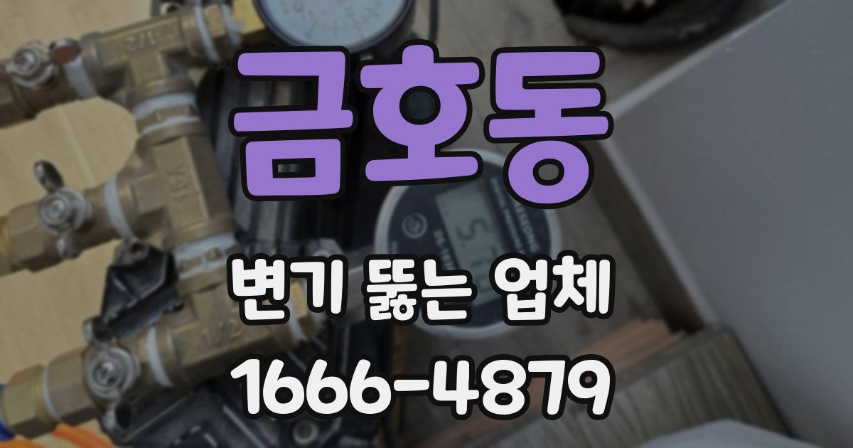 금호동 변기 뚫는 업체