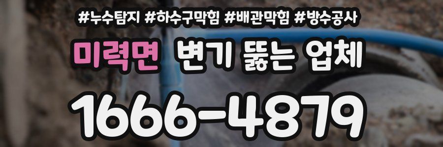 미력면 변기 뚫는 업체