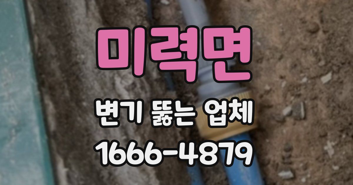 미력면 변기 뚫는 업체