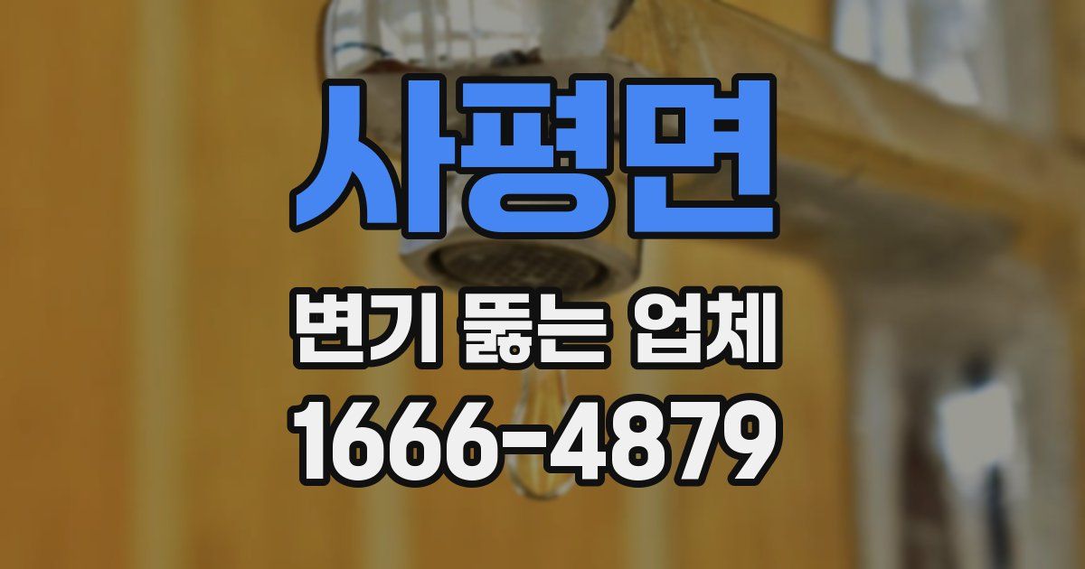 사평면 변기 뚫는 업체