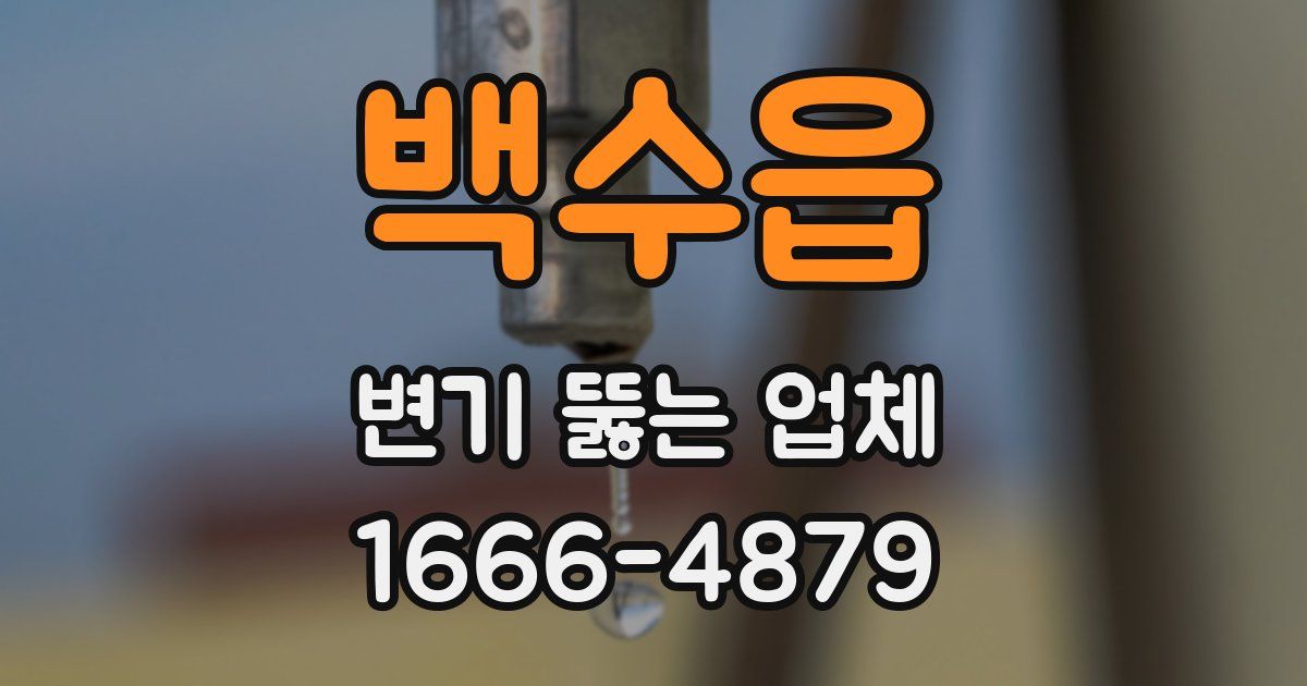 백수읍 변기 뚫는 업체