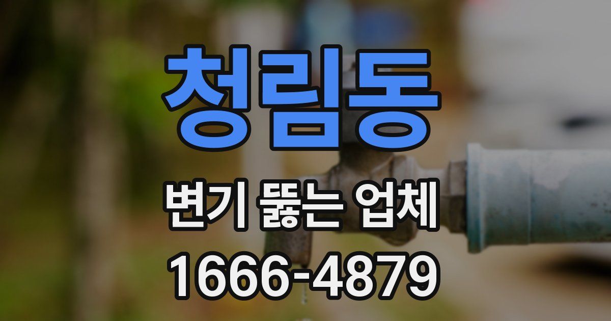 청림동 변기 뚫는 업체