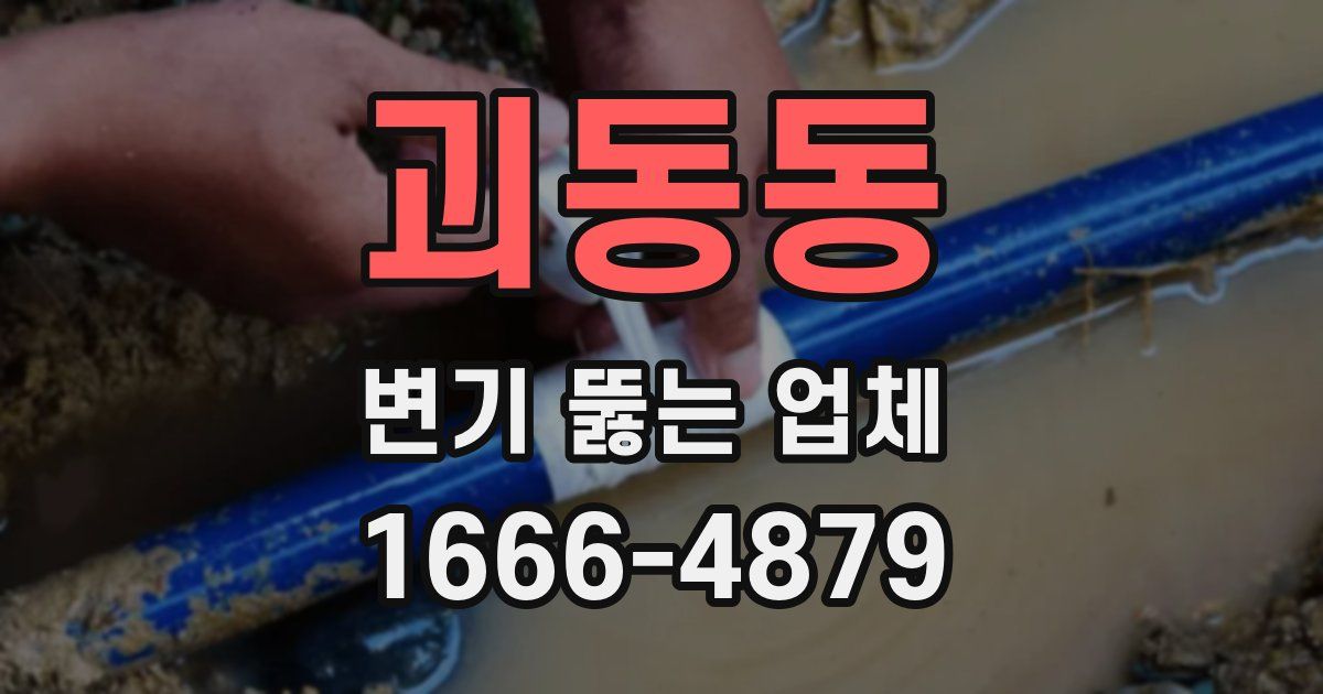 괴동동 변기 뚫는 업체