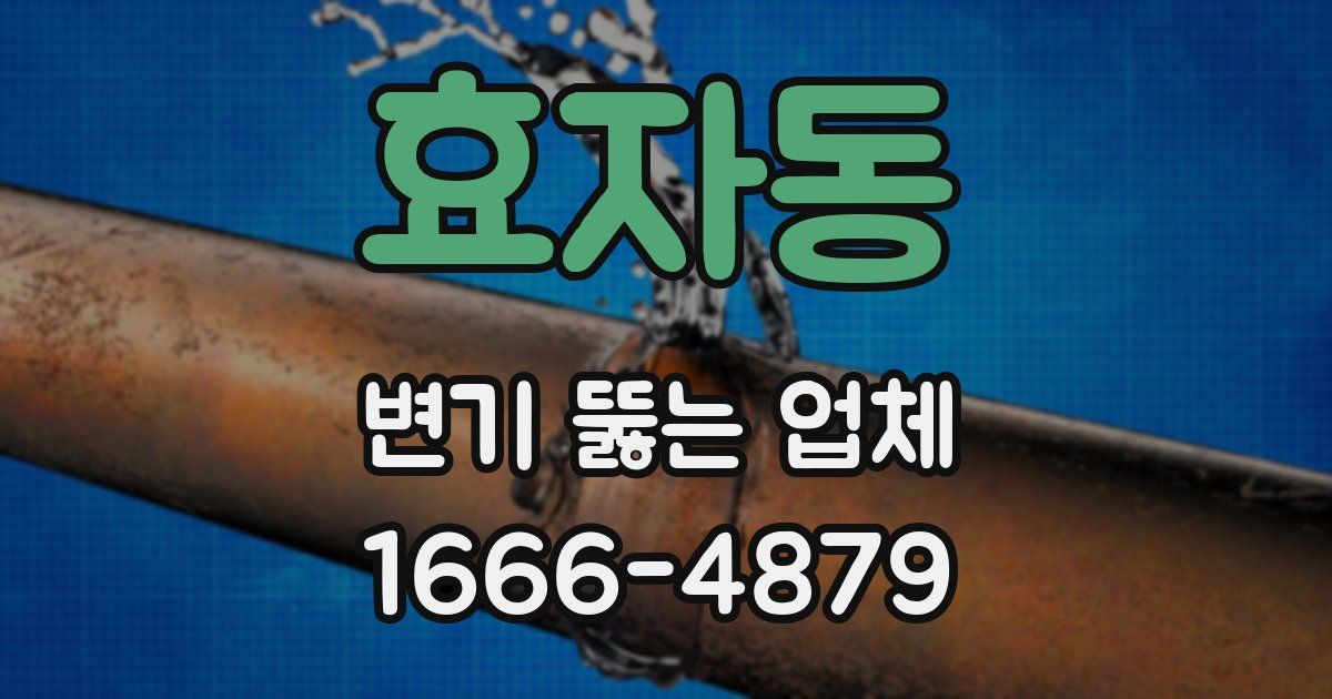 효자동 변기 뚫는 업체