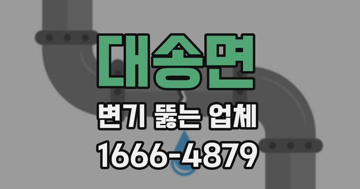 대송면 변기 뚫는 업체