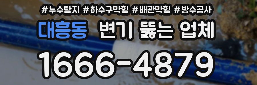대흥동 변기 뚫는 업체