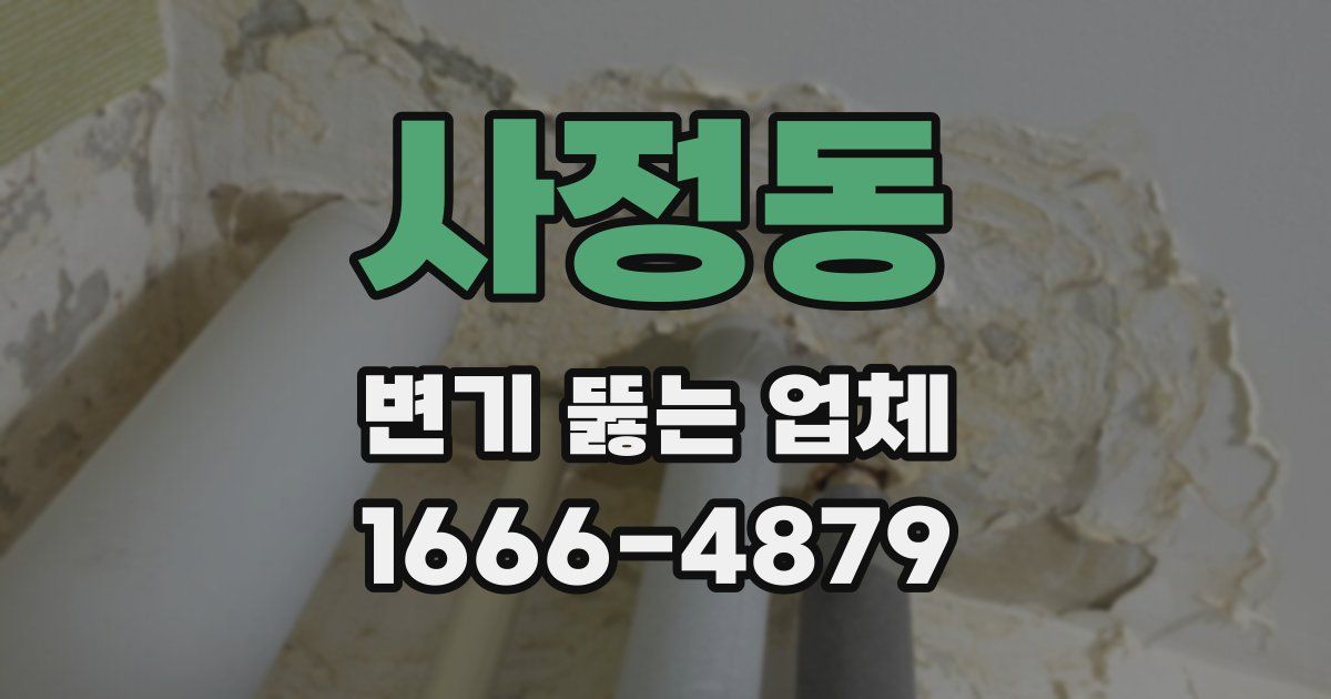 사정동 변기 뚫는 업체