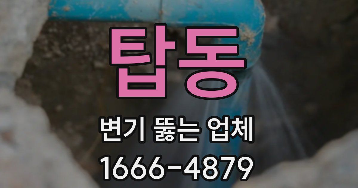 탑동 변기 뚫는 업체
