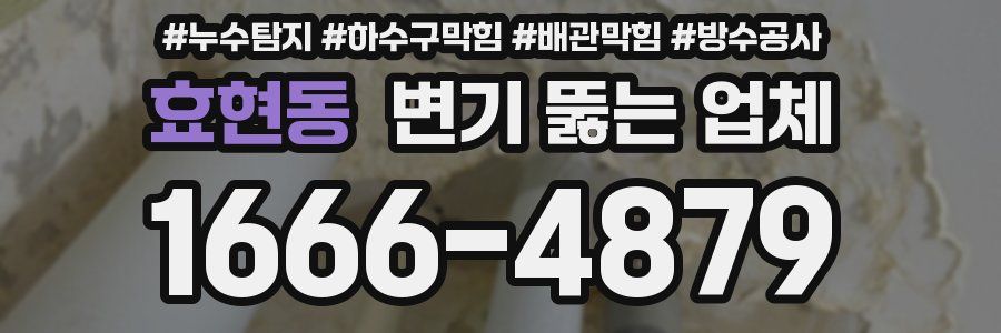 효현동 변기 뚫는 업체
