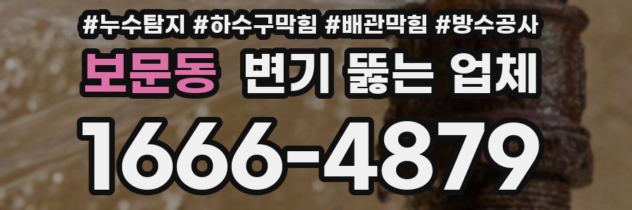 보문동 변기 뚫는 업체