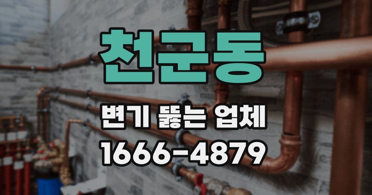 천군동 변기 뚫는 업체
