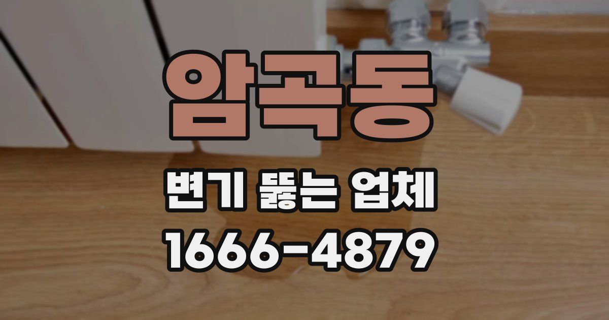 암곡동 변기 뚫는 업체