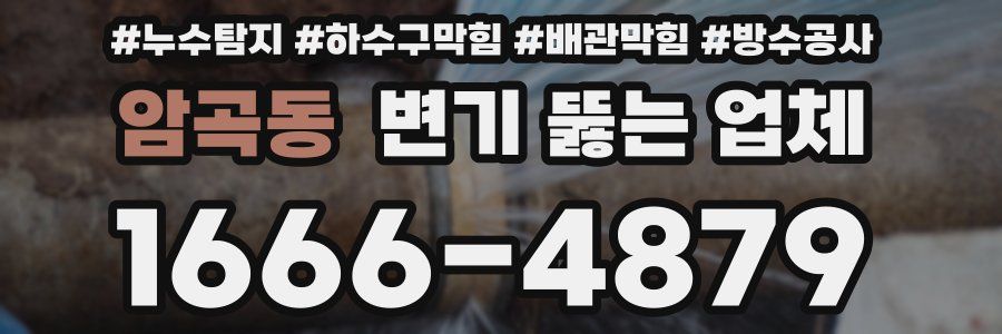 암곡동 변기 뚫는 업체