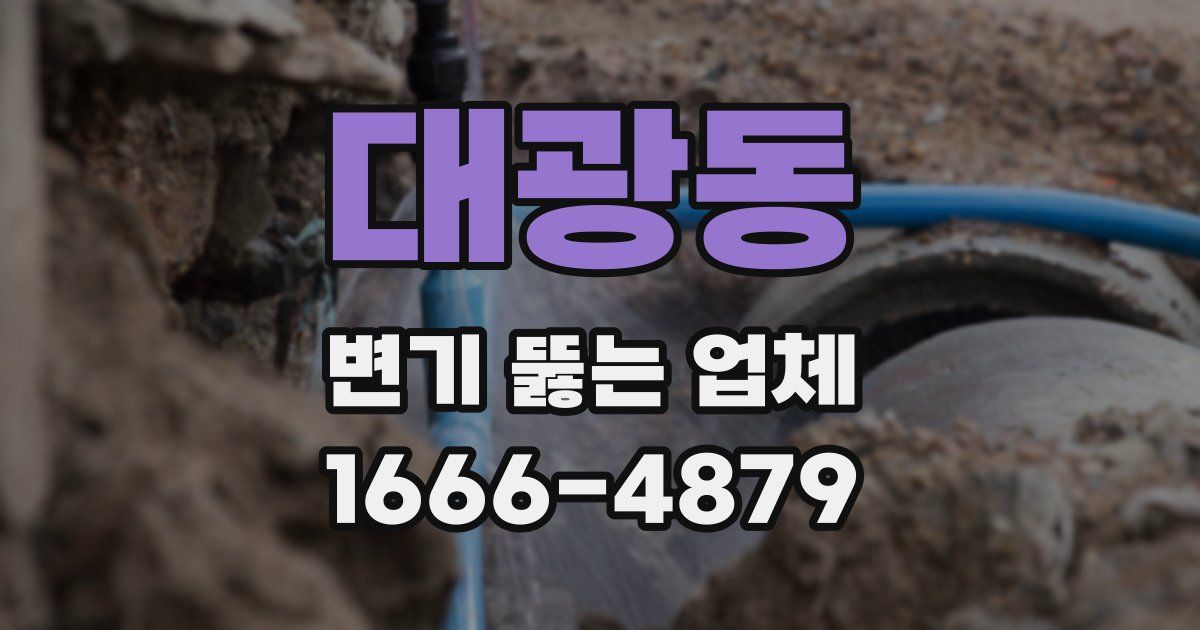 대광동 변기 뚫는 업체