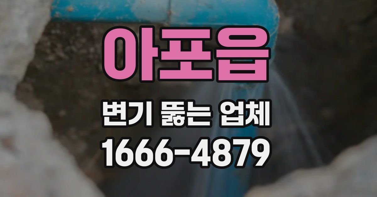 아포읍 변기 뚫는 업체