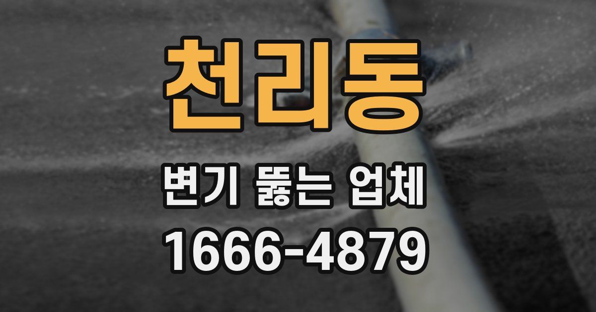 천리동 변기 뚫는 업체