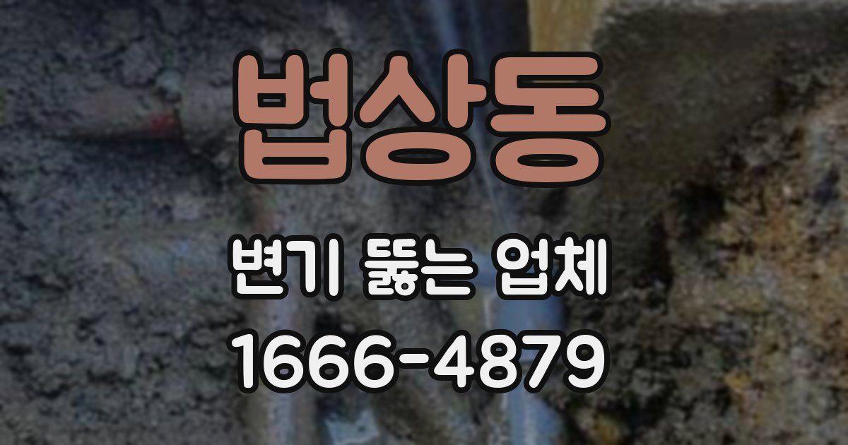 법상동 변기 뚫는 업체