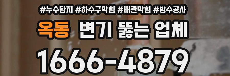 옥동 변기 뚫는 업체