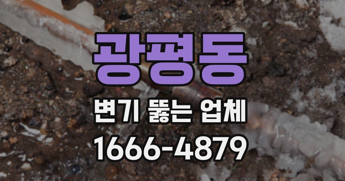 광평동 변기 뚫는 업체