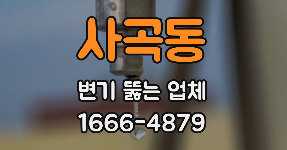 사곡동 변기 뚫는 업체