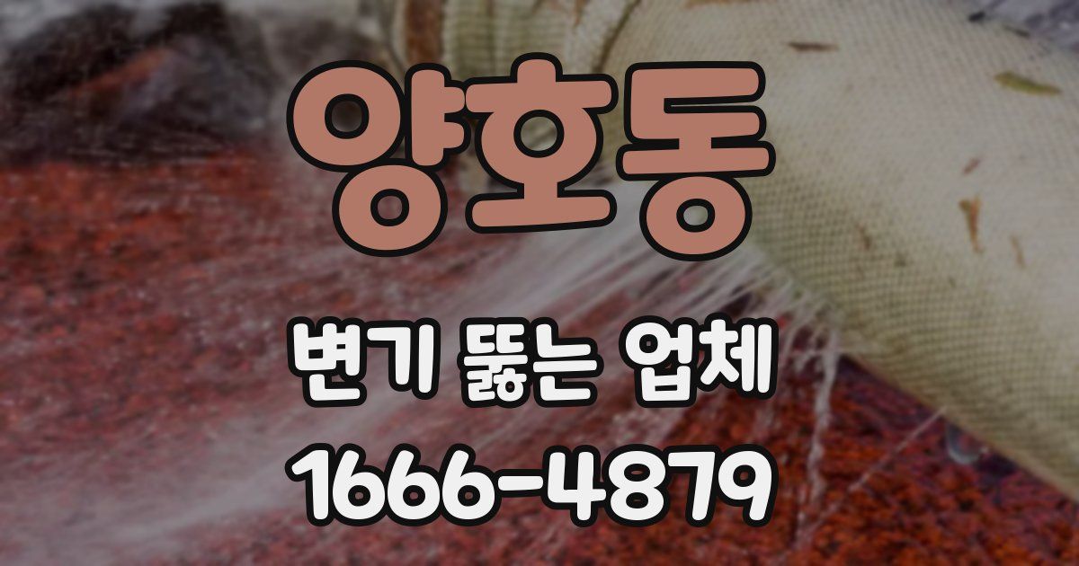 양호동 변기 뚫는 업체
