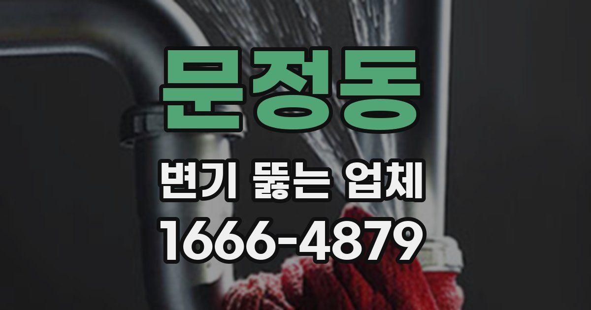 문정동 변기 뚫는 업체