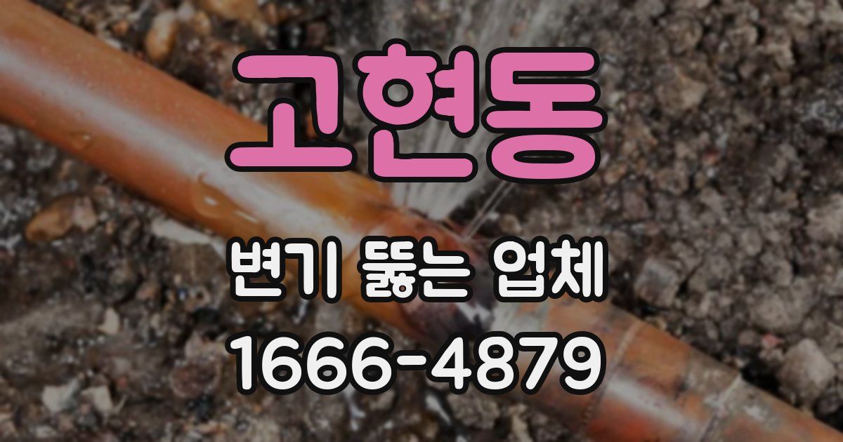 고현동 변기 뚫는 업체