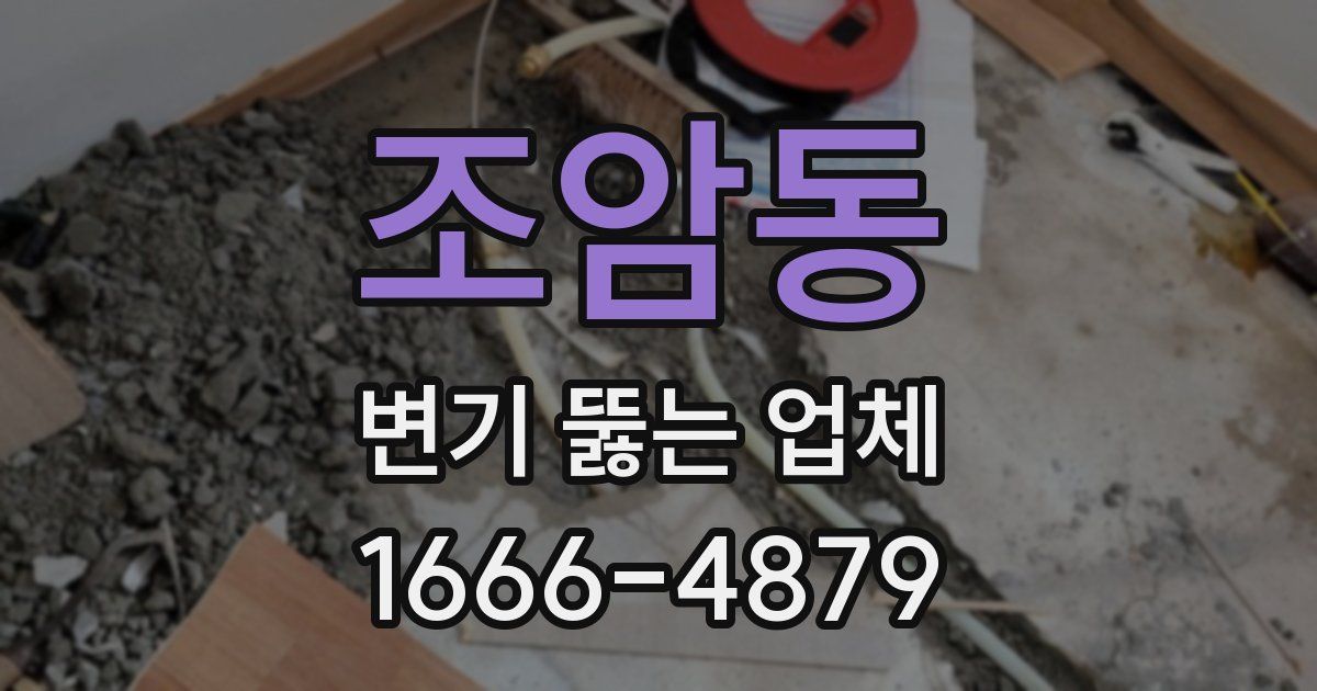 조암동 변기 뚫는 업체