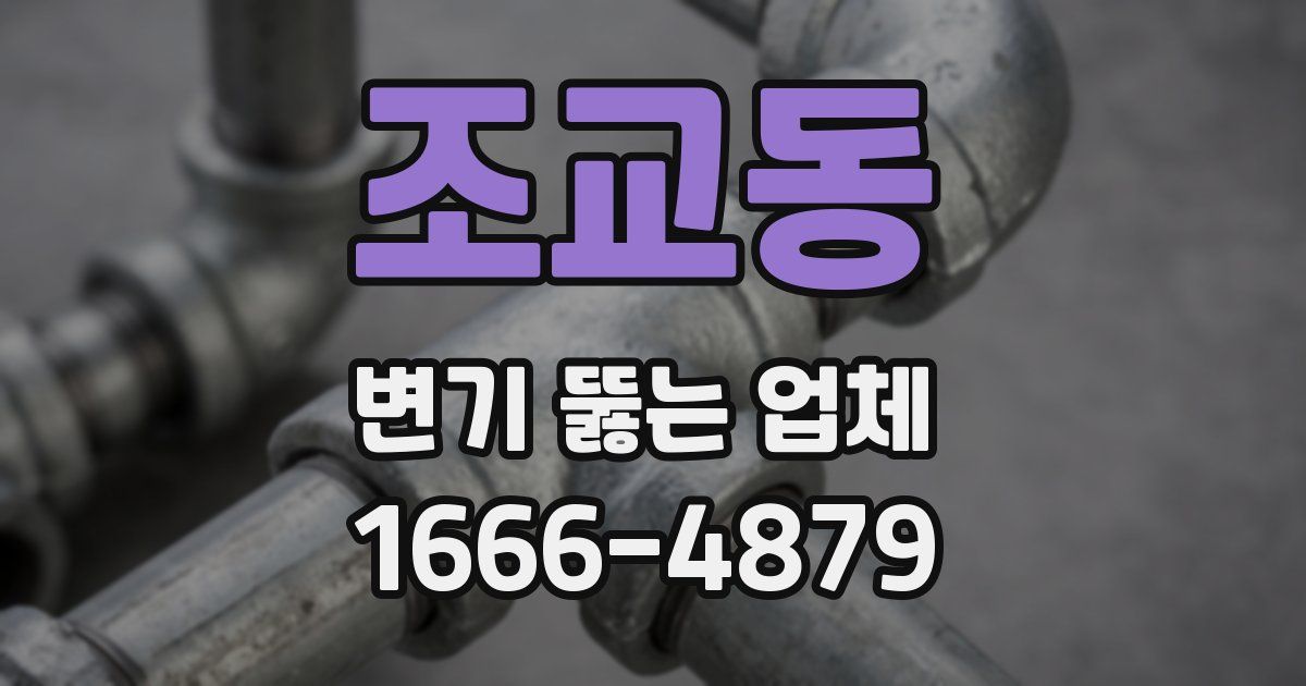 조교동 변기 뚫는 업체