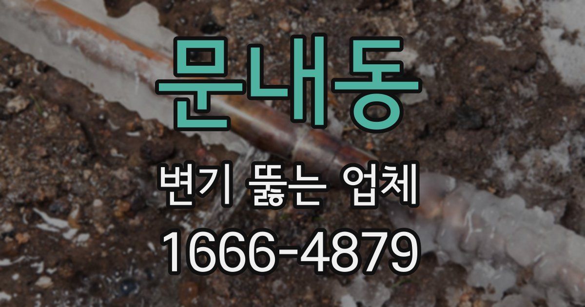 문내동 변기 뚫는 업체