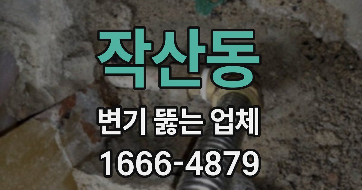 작산동 변기 뚫는 업체