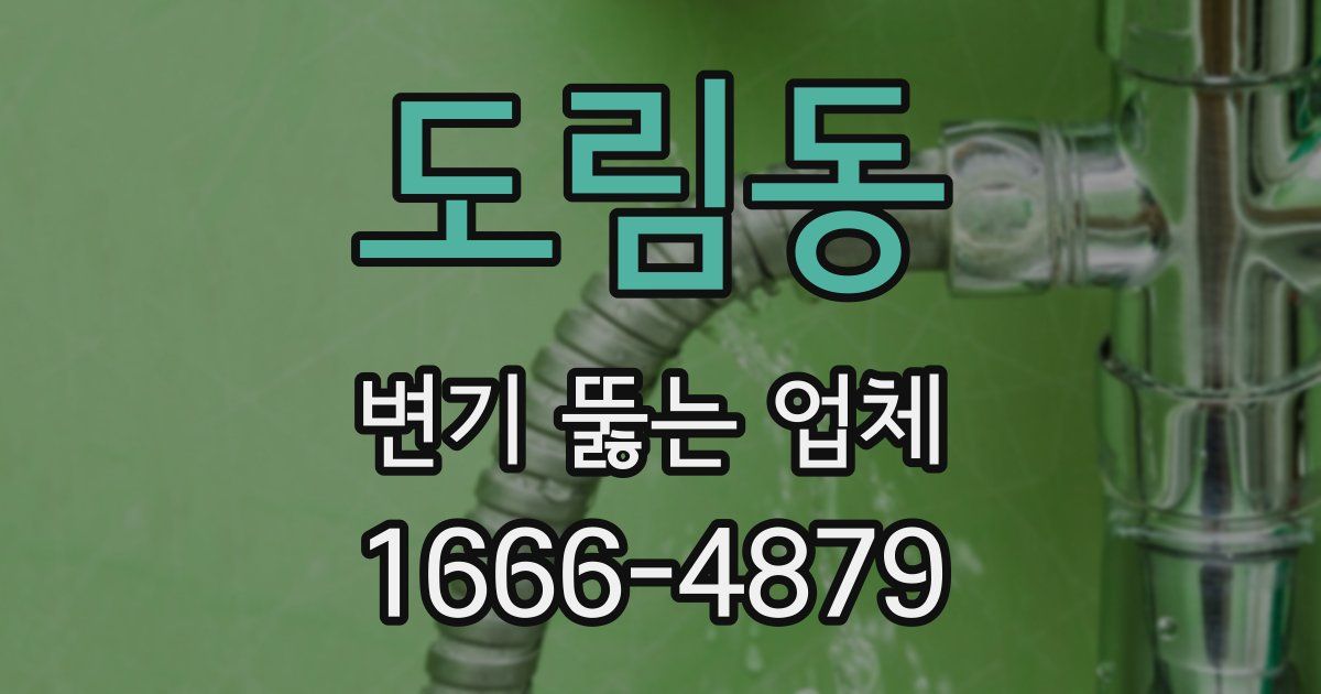 도림동 변기 뚫는 업체