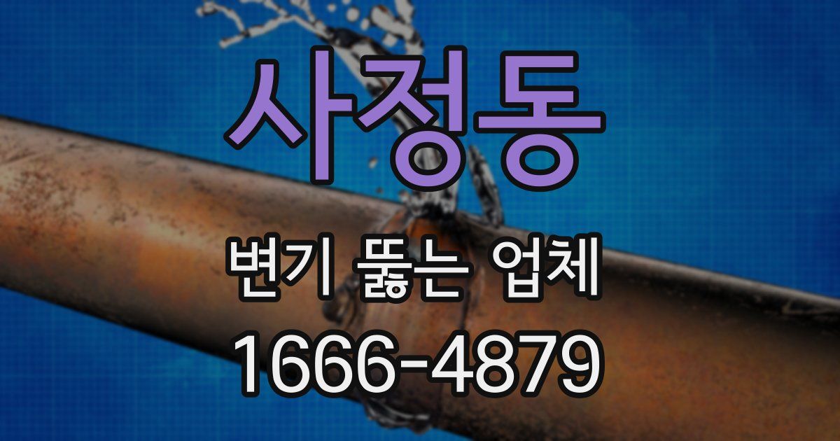 사정동 변기 뚫는 업체