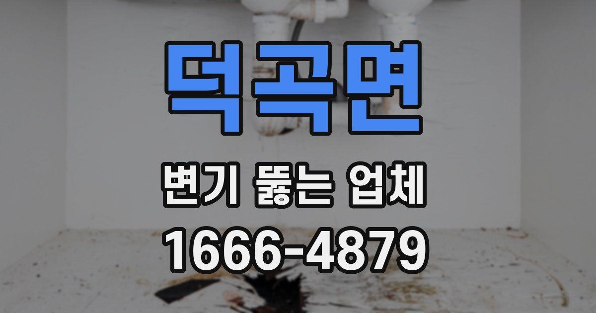 덕곡면 변기 뚫는 업체