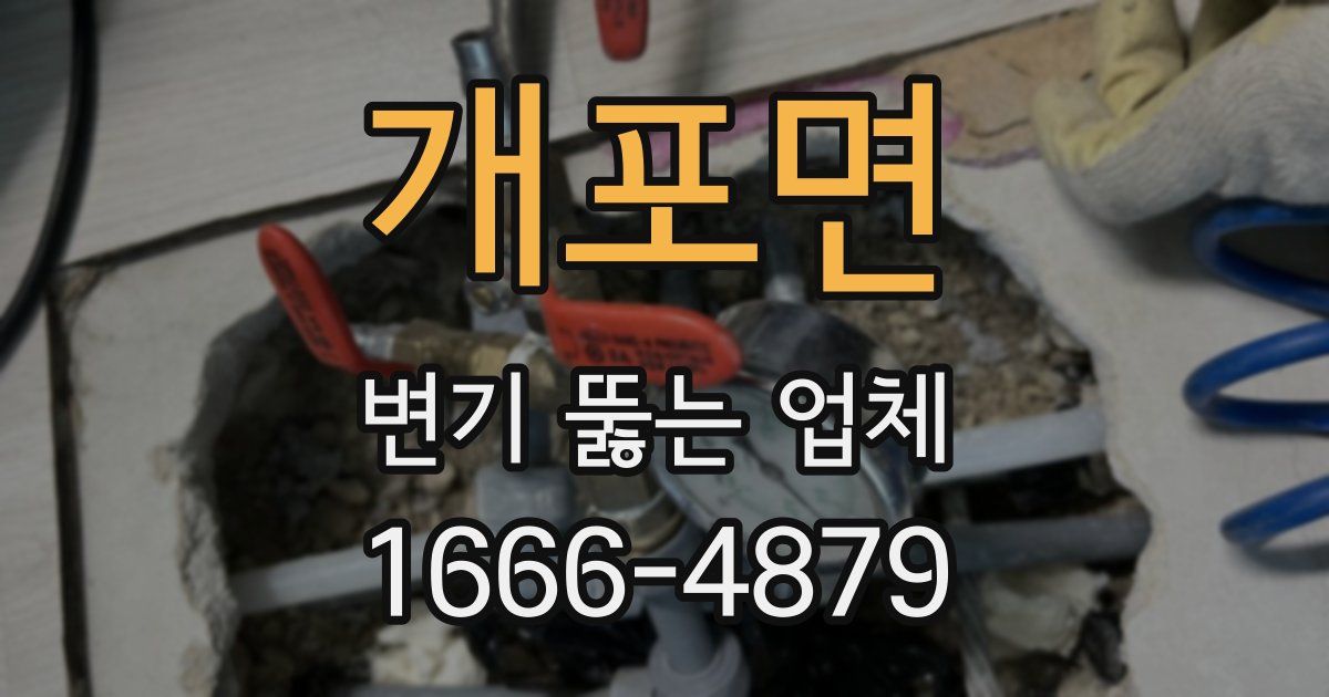 개포면 변기 뚫는 업체