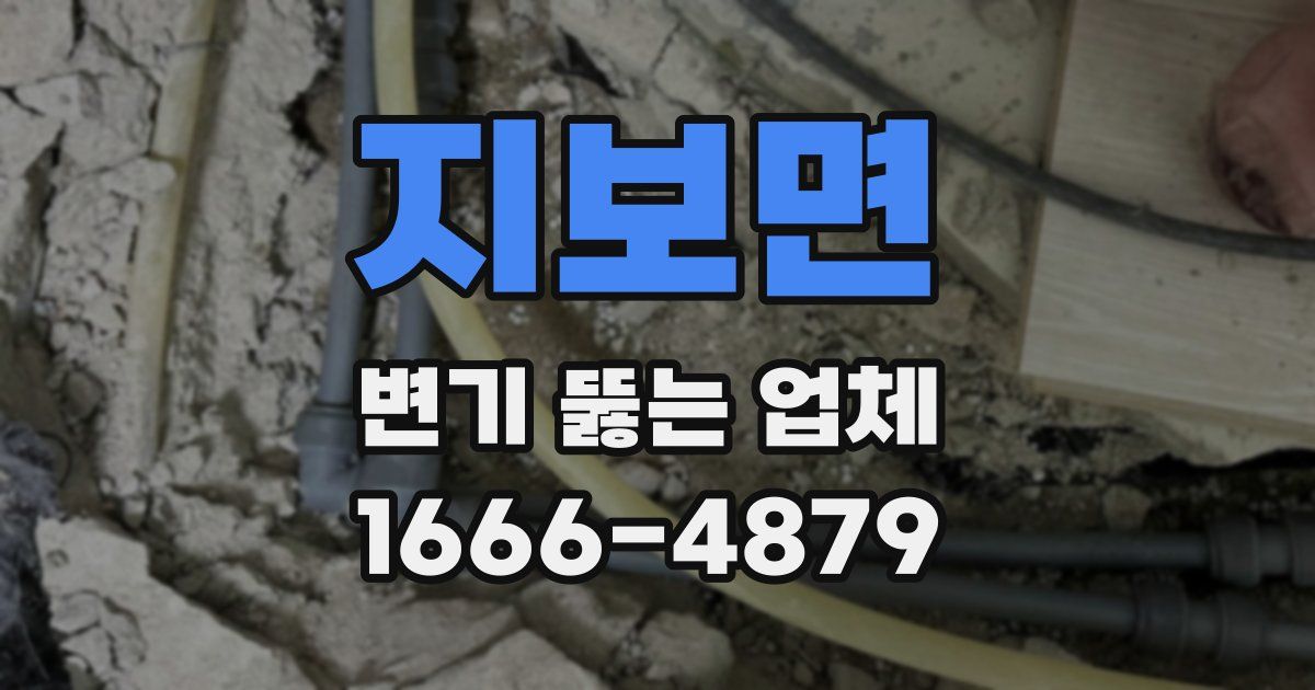지보면 변기 뚫는 업체