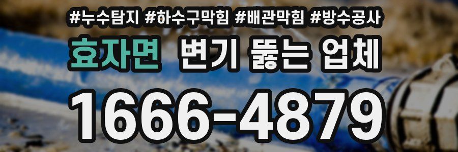효자면 변기 뚫는 업체