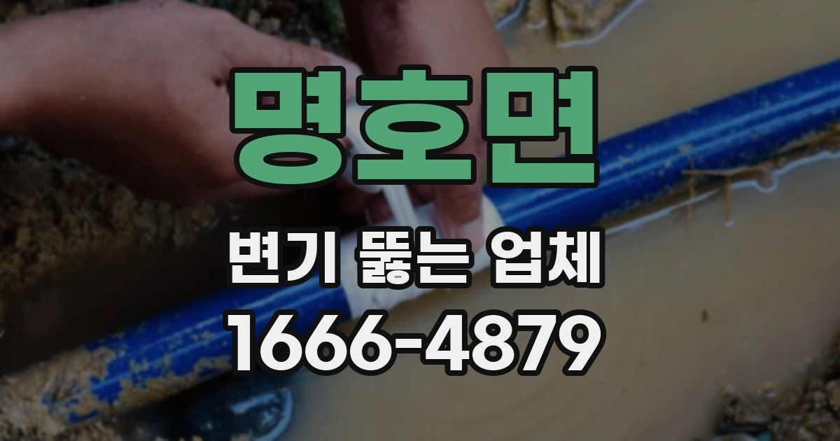 명호면 변기 뚫는 업체